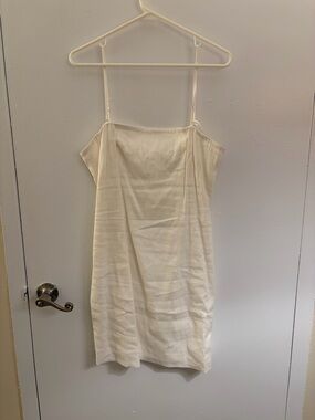 NWT COS White Linen Tube Top Mini Dress